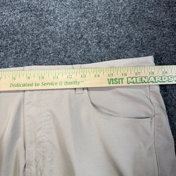 Peter Millar EB66 Performance Pants Mens 36x32 Tan 5-Pocket Golf Chinos Outdoor - Picture 11 of 16